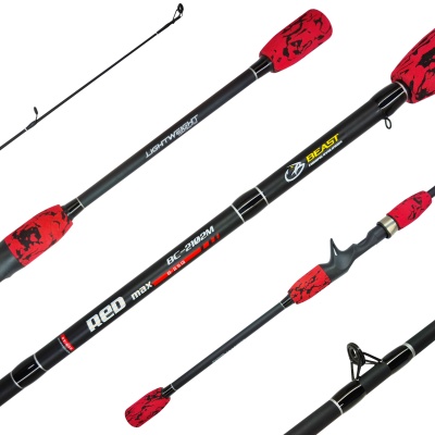 Caña Beast Red Max 2.10m Bait Casting 2 Tramos 6-12 Lb 8-25g